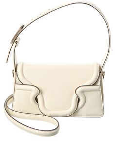 Price As Marked About The Brand: Signature Elegance With A Modern Aesthetic. Made In Italy Le Grand Deuxieme Petite Leather Shoulder Bag In White Leather And Gold-Tone Hardware With Vlogo Accent Interior Design Details: Leather Lining, Interior Pocket Measures 9.5In Wide X 5.5In High X 3.5In Deep Top Handle Drops 8In Adjustable And Removable Shoulder Strap Drops 23In Fold-Over Flap With Magnetic Closure Please Note: All Measurements Were Taken By Hand And Are Approximate Slight Variations May Occur. Our Products Are 100% Genuine. In Some Cases We Purchase Merchandise From Trusted Independent Suppliers And Not Directly From The Brand Owner. In All Cases We Stand By The ity Of Every Product Sold On Our Site. Luxury White Shoulder Bag With Leather Trim, Brand Owner, Versace Jewelry, Valentino Bags, Modern Aesthetic, Handbag Shopping, Medium Bags, Green Leather, Black Patent Leather