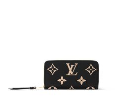 LOUIS VUITTON® - Zippy Wallet - Black/beige Louis Vuitton Wallet Zippy, Monogram Pattern, Luxury Wallet, Louis Vuitton Official, Monogrammed Leather, Small Leather Goods, Long Wallet, Cowhide Leather, Wallets For Women