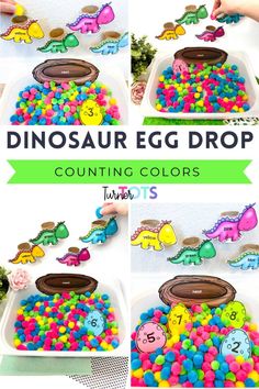 dinosaur egg drop counting game for toddlers