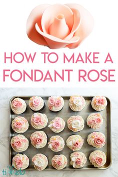 how to make a fondant rose for cupcakes or cakes with icing