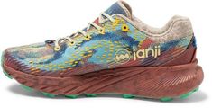 Optimized for ultralight durability and constructed with Mongolian Steppe-inspired patterns  the men's Merrell x Janji Agility Peak 5 trail-running shoes are ready to explore new trails. Multicolor Trail Running Sneakers With Rubber Sole, Multicolor Sneakers With Rubber Sole For Trail Running, Multicolor Low-top Trail Running Shoes For Outdoor, Multicolor Round Toe Trail Running Shoes For Outdoor Activities, Multicolor Round Toe Trail Running Shoes For Outdoor, Multicolor Functional Trail Running Shoes For Outdoor, Functional Multicolor Trail Running Shoes For Outdoor, Multicolor Lace-up Trail Running Shoes, Multicolor Trail Running Shoes With Round Toe