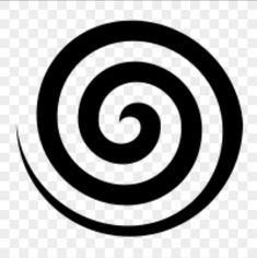 a black and white spiral logo