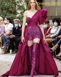 Fashion Illustration Dresses, Pretty Prom Dresses, فستان سهرة, Zuhair Murad, Gala Dresses, Glam Dresses, Couture Dresses, Thigh High Boots, Fancy Dresses