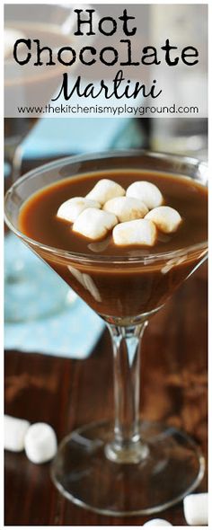 hot chocolate martini with marshmallows in it