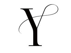 the letter y is in black and white