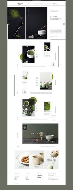 the website design is clean and modern, with minimalist elements in green tones to match