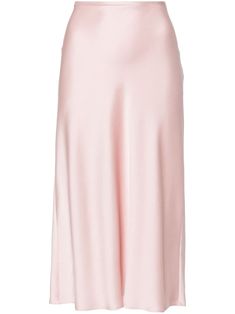 rose pink crepe texture concealed side hook and zip fastening dart detailing unlined flared hem mid-length Pink Skirt Long, Light Pink Skirt, Wardrobe Edit, Yoko London, City Dress, Skirt Long, Extreme Heat, Pink Skirt, Van Cleef Arpels