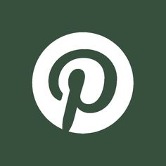 the letter p in a white circle on a green background