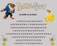 the numbers for beauty and the beast are shown in this image, which includes an image of