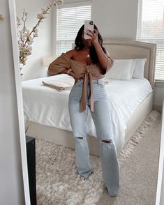 Fenice Top - Mocha curated on LTK Women Aesthetic, Looks Chic, Looks Style, Night Outfits, Cute Casual Outfits, Simple Outfits, Classy Outfits, Spring Summer Fashion, Everyday Outfits