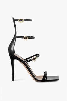 Rossi Shoes, Gianvito Rossi, High Heel Sandals, Strap Sandals, Black Sandals, Leather Sandals, Patent Leather, Ankle Strap, Calf Skin