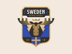 the logo for sweden national football team, featuring an image of a moose's head