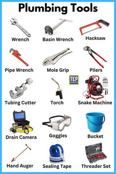 Plumbing Tools | Plumbing Tools Names | Plumbing Tools Products | Types of Plumbing Tools | Different Types of Plumbing Tools | Wrench | Basic Wrench | Bucket | Hacksaw | Mole Grip | Tubing Cutter | Snake Machine | Drain Camera | Sealing Tape Plumbing Symbols, Plumbing Diagram, Plumbing Materials, Plumbing Layout, Plumbing Accessories, Plumbing Valves, Potable Water