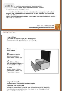 the instructions for how to make an easy chair with wood and metal parts, including two different