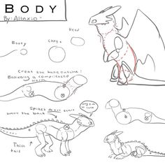 an image of how to draw a cartoon character from body by alika - i