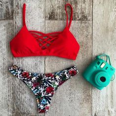 Sexy Floral Bikini Swimwear Suit Swimwear Suits, Outfit Trends, Mode Inspiration, Women Swimsuits, Womens Swimwear, Two Pieces, Bathing Suits, Split, Wax