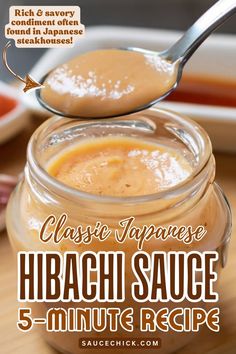 Hibachi Sauce Recipe Hibachi Garlic Sauce, Hibachi Sauce Recipe, Hibachi Sauce, Japanese Hibachi, Asian Noodle Recipes, Asian Sauce, Ginger Sauce, Healthy Sweets Recipes, Noodle Recipes