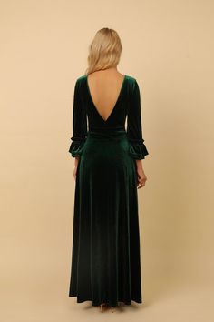 Green V-neck Bridesmaid Dress For Wedding, Green V-neck Bridesmaid Evening Dress, Formal Green V-neck Maxi Dress, Formal Green Fitted V-neck Dress, Green V-neck Maxi Dress For Banquet, Green V-neck Gown For Banquet, Green V-neck Evening Dress, Green V-neck Evening Dress For Wedding, Green V-neck Bridesmaid Dress