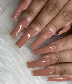 Ballerina Acrylic Nails, Brown Acrylic Nails, Hard Nails, Diy Acrylic Nails, French Tip Acrylic Nails, Vibrant Nails, Fall Acrylic Nails, Color Nails