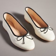 Brand New Without Box White Size 8 Chic White Almond Toe Flats, White Closed Toe Flats For Evening, Chic White Closed Toe Flats, Chic White Flats For Spring, Elegant White Flats For Spring, Chic White Spring Flats, Elegant White Spring Flats, Classic White Flats With Low Heel, Classic White Low Heel Flats