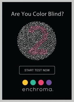 the color blind is shown with different colors and shapes on it, including pink, green,