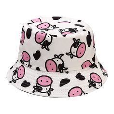 PRICES MAY VARY. Find Your Style: Want to show off your love for Holstein cattle with a cool accessory? Our Cow Print Reversible Bucket Hat is perfect for you! Featuring a stylish cow print on one side and casual black on the other, it's the perfect choice for wearing in the show barn, at a stock show, or while working cows. The cow head with a pink mouth print adds a touch of style to this versatile hat. Treat yourself or surprise a cow-loving friend with this adorable double-sided sun hat! Fea Fishing Cap, Stock Show, Bucket Hat Style, Reversible Bucket Hat, Travel Hat, Hip Hop Cap, Cow Head, Running Hats, Pink Cow