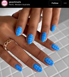 Simple Gel Nails, Summery Nails, Her Nails, Cute Gel Nails, Blue Nail, Nail Swag, Short Acrylic Nails Designs, Short Nail Designs, Minimalist Nails