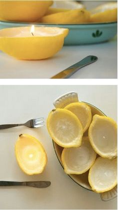 there are lemons that have been cut in half