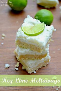 key lime meltaways stacked on top of each other with the words key lime