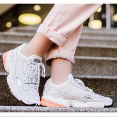 adidas Shoes | Womens Adidas Falcon Sneaker Size 7 | Color: Orange/Red/White | Size: 7 Adidas Shoes Womens, Dad Shoe, Shoe Trend, Womens Adidas, Fashion Italy, Sneaker Stores, The Falcon, Dad Shoes