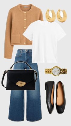 Jean Outfit, Chique Outfit, Casual Chic Outfits, Style Casual Chic, Outfit Chic, Mother Jeans, Outfit Jeans