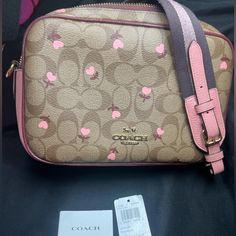 Coach Medium Purse Colors: Brown, Pink Slightly Used Comes With Authentic Tags Medium Purse, Colors Brown, Coach Purse, Coach Purses, Coach Bags, Bags Women, Shoulder Bags, Bag Lady, Purse