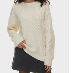 Nwt Aritzia Sunday Best Peggy Sweater In Whisper White Peggy Sweater Aritzia, Peggy Sweater, Thanksgiving Ootd, Big Comfy Sweaters, Best Sweaters, Sweater Aritzia, Aritzia Sweater, Denim Short Dresses, Organic Cotton Yarn