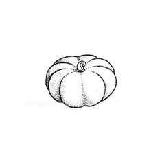 a black and white drawing of a pumpkin