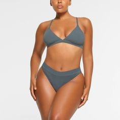 A perfect everyday option for a lightweight, comfortable hold, this Triangle Bralette is lined with cotton jersey for softness, and mesh interlining for... Convertible Bra, Brown Fits, Unlined Bra, Triangle Bralette, Triangle Bra, Demi Bra, Plunge Bra, Waist Trainer, T Shirt Bra