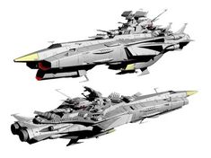 an image of two futuristic ships in the air