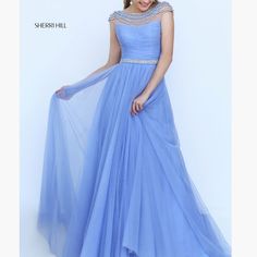 Color: Periwinkle. Brand New With Tags. Gorgeous Beading. Smoke Free Home. Purple Embellished Evening Dress For Homecoming, Periwinkle Dress Formal, Periwinkle Prom Dress, Sherri Hill Homecoming Dresses, Periwinkle Dress, Grad Dresses Long, Chic Prom Dresses, Sherri Hill Prom, Prom Dresses 2016