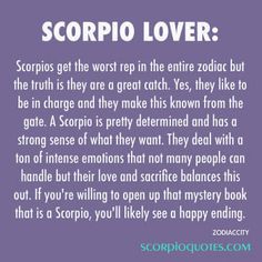 a red poster with the words scorpio lover written in white and black on it