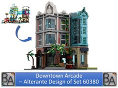 Downtown Arcade - Alternate Design of Set 60380 Comic Shop, Barber Shop, Ground Floor, Flooring, Comics