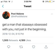 tweet about post - malone on instagram, with caption that reads do you ever just want to sit outside with someone and talk all night