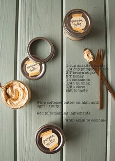 three jars with peanut butter and two forks