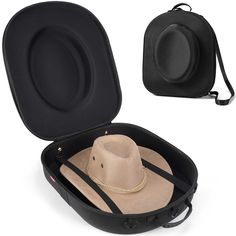 PRICES MAY VARY. TAKE YOUR FAVORITE HATS ON THE TRIP - When you're traveling, on business, or on a weekend getaway, rest easy with our cowboy hat holder organizer; it's designed to store and protect your cowboy hats, fisherman's hats, cotton hats, panama hats, tweed hats, or straw hats from damage, moisture, and dust. LARGE SPACE, EASY TO CARRY - Livelab cowboy hat box is lightweight and compact, measuring a manageable 18.0 x 15.5 x 7.0 inches large space to store up to 2 hats; in addition, each Cowboy Hat Holder, Closet Storage Accessories, Hat Organizer, Tweed Hat, Hat Holder, Hat Organization, Hat Storage, Travel Hat, Luggage Strap