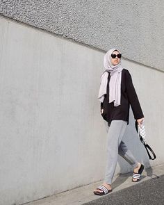 Street Hijab, Model Hijab, Street Hijab Fashion, Modern Hijab Fashion, Tutorial Hijab, Hijabi Outfits Casual, Casual Hijab