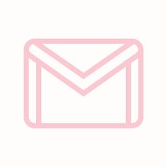 an email icon in pink on a white background