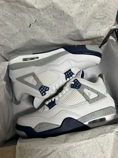 Jordan 4 Mid Night Navy Outfit, Jordan 4s Blue And White, Jordan 4 Midnight Blue, Midnight Navy Blue Jordan 4, How To Style Jordan 4 Midnight Navy, Jordan 4s Navy Blue, Midnight Jordan 4’s, Midnight 4s Outfits, Air Jordan 4 Navy Blue