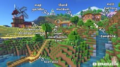 an image of a minecraft map with all the locations and their names on it