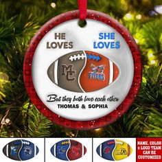 personalized football ornament for christmas tree