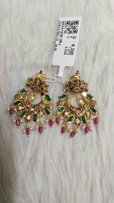 Chandbali Earrings Gold Antiques, Navi Jewellery, Gold Ornaments Design, Chandbali Earrings Gold, Gold Chandbali, Small Earrings Gold, Ear Tops