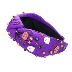 Colorful Halloween Pumpkin, Rhinestone Crystal And Enamel Charm Embellished Fabric Covered Knot Statement Headband Fashion Accessory Size: 2" H Color: Purple Theme: Halloween , Knot Bundle To Save On Shipping Hair Holiday Style , Head Wear, Head Piece, Bling Hairband, Hair Accessories, Statement Fashion Accessory, Pendant, Charms, Beauty, Stone, Head Band , Hairpiece, Crystal Headband, Halloween Accessories, Black , Orange, Gold, White, Ghost P H007 H Holiday Headpiece, Statement Headband, Embellished Fabric, Colorful Halloween, Headband Fashion, Purple Theme, White Ghost, Statement Fashion, Purple Halloween