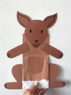 Kangaroo Crafts For Preschoolers, Kangaroo Crafts For Toddlers, Koala Crafts, Kangaroo Craft, Koala Craft, Kangaroo Art, Australia Crafts, Paper Bag Crafts, Paper Bag Puppets